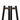 Top frame detail of a 5-tier plant stand, black bars with wood-look rails