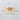 Gold acrylic LED semi-flush mount ceiling light with five white and gold ring shades