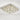 Crystal-shaped square LED semi-flush ceiling light with bright warm illumination