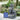 4-tier solar garden fountain with LED, gray stone basins and solar panel