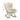 Beige faux wool rocking chair with size diagram showing height and seat dimensions