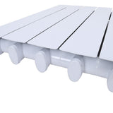 Wall-mounted electric radiator heater, white with rounded end caps and vertical fins