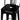 Black metal bar stool seat with glossy finish and rectangular backrest panel