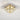 Square LED crystal ceiling light with gold chrome crossbar and hanging clear prisms